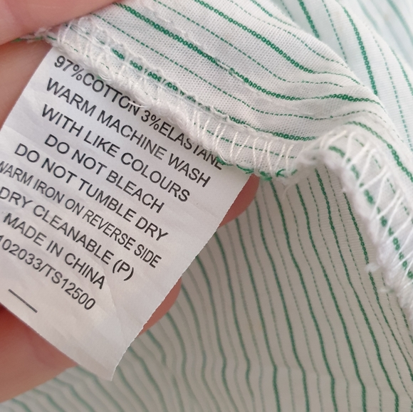 BNWOT Womens Size 6 Long Sleeve adjustable business shirt, striped, button up. - Picture 7 of 12